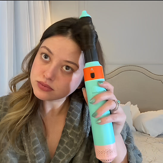 femme boucleur seche cheveux facile