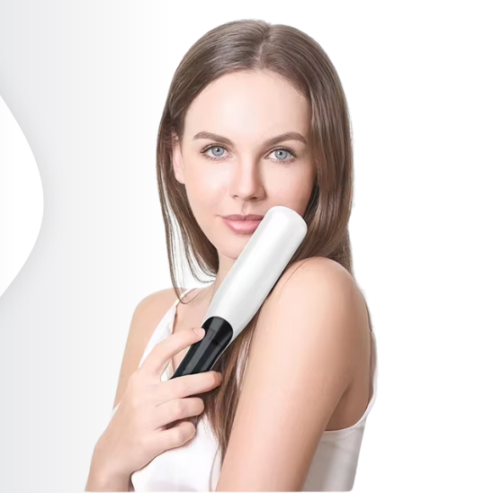 femme brosse lissante chauffante vapeur