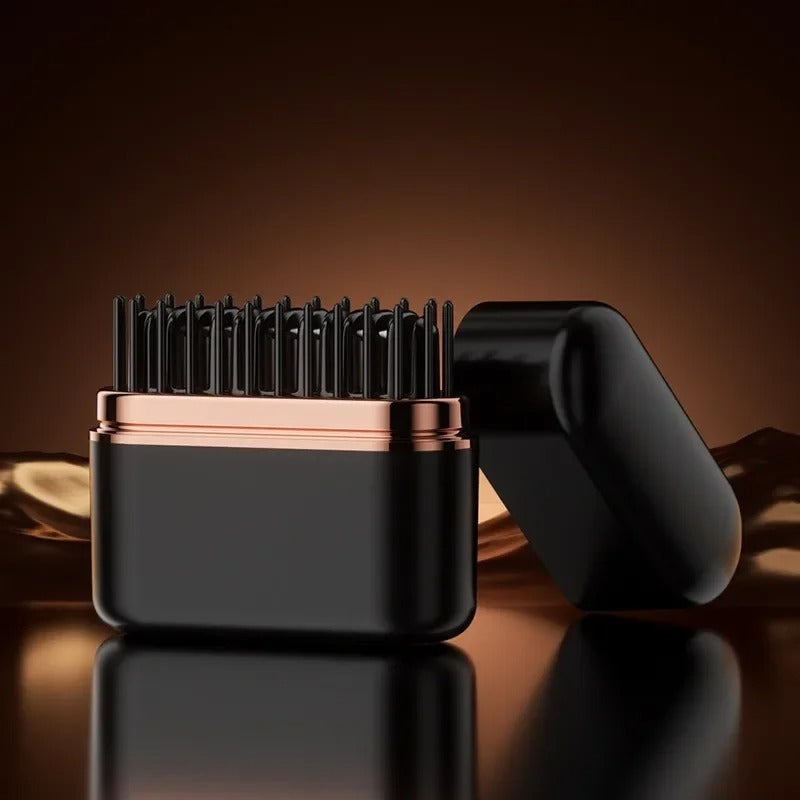 peigne chauffant mini noir