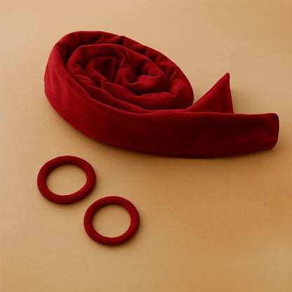 bigoudi bandeau bordeaux