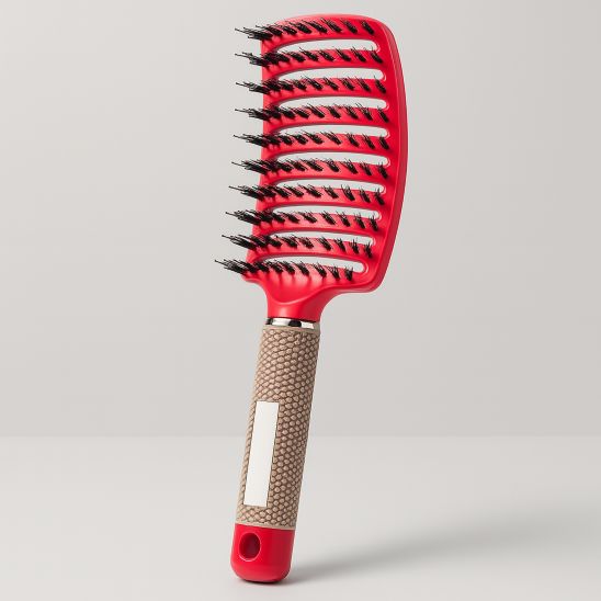 brosse cheveux rouge