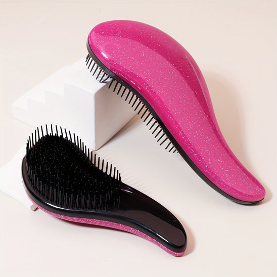 brosse démelante cheveux rose