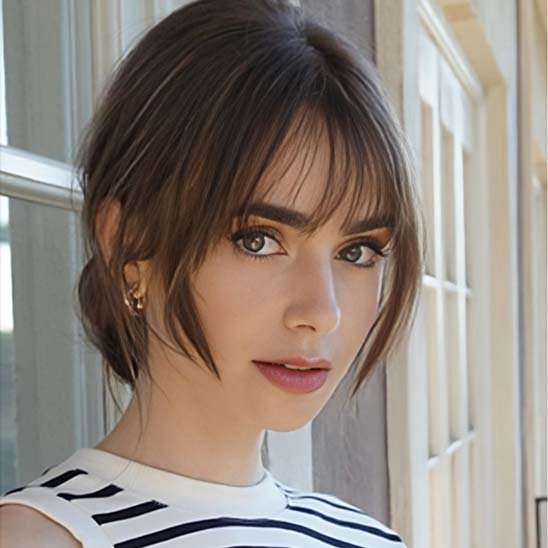 extension cheveux frange à clip glambangs polyvalente