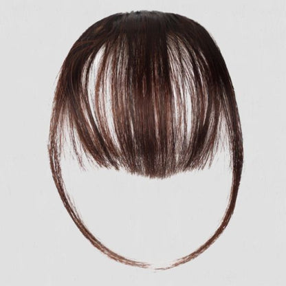 extension cheveux frange à clip brun foncé