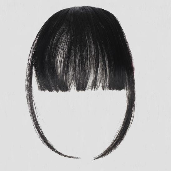 extension cheveux frange à clip noir naturel