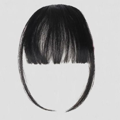 extension cheveux frange à clip noir naturel