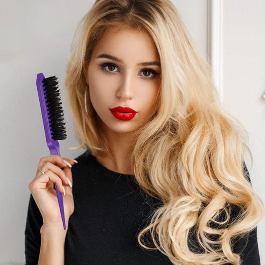 femme peigne cheveux elite violet