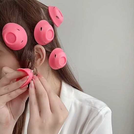 femme porte rouleau cheveux facile