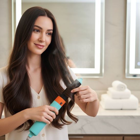 femme seche cheveux boucleur 5x