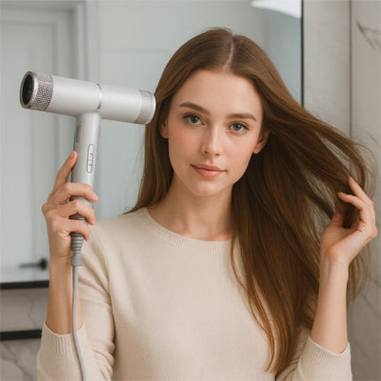 femme seche cheveux ionique silencieux rapide