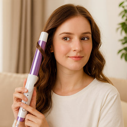 femme utilise boucleur pour cheveux facile