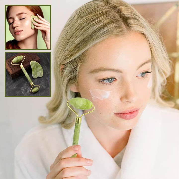 Gua Sha Rouleau et Pierre de Jade | Radiance Roll'™ - Cérès Beauté