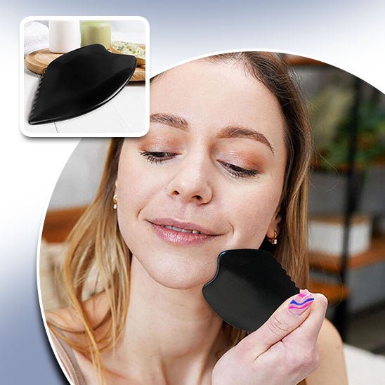 Gua sha Pierre naturelle de massage | RocBianshi™ - Cérès Beauté