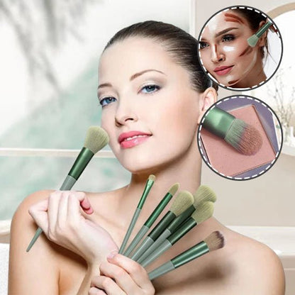 Pinceaux Maquillage | ColorGlam™ Vert - Set de 13 - Cérès Beauté