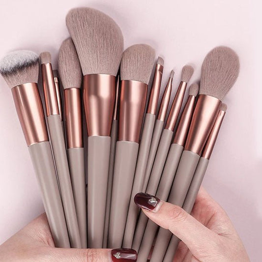 pinceaux maquillage ocre set de 13