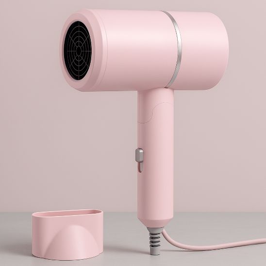 sèche cheveux de voyage pliable rose