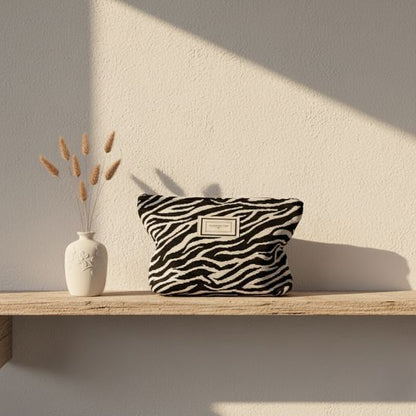 trousse à maquillage zèbre élégante