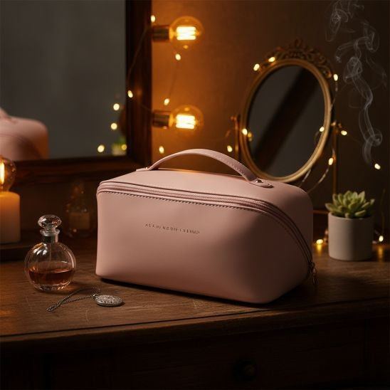 trousse maquillage facile rose