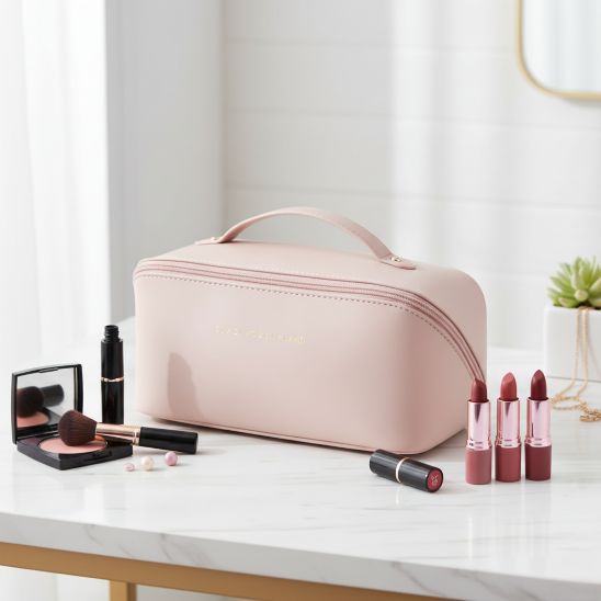 trousse maquillage rose